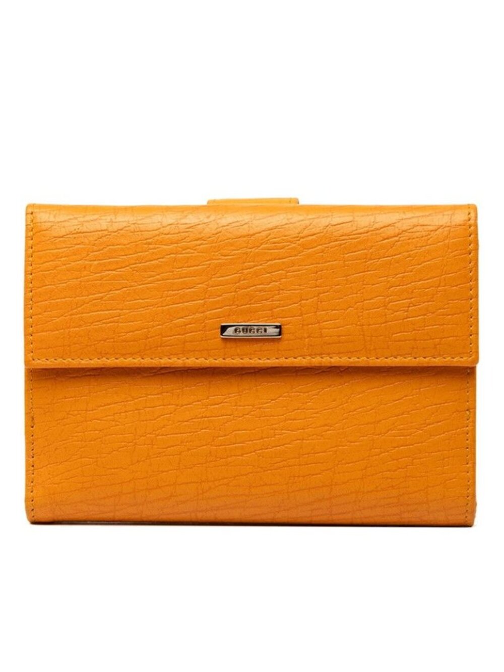 Gucci Logo Middle Wallet Bifold Orange Yellow Leather